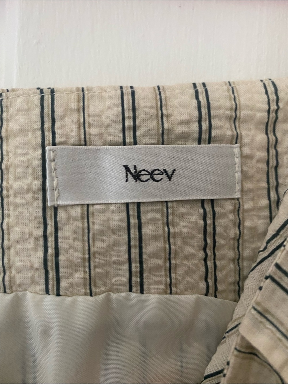 Neutral Striped Textured Dress - Picture 4 of 4